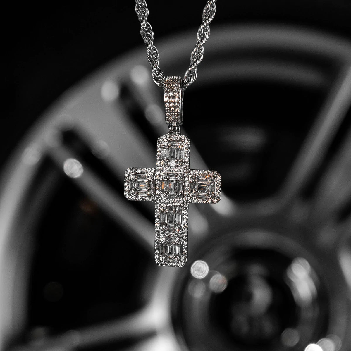 Baguette Diamond Cross Pendant