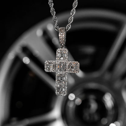 Baguette Diamond Cross Pendant
