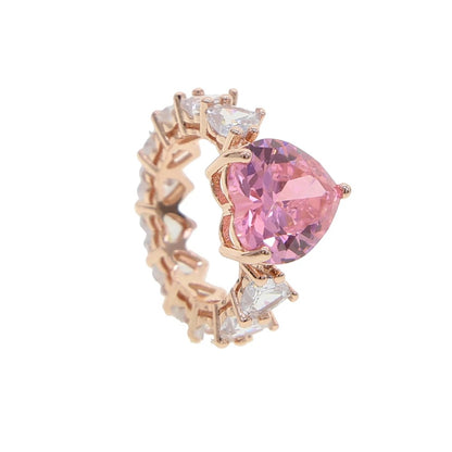 Bague Coeur Diamant Rose 2.75 CT