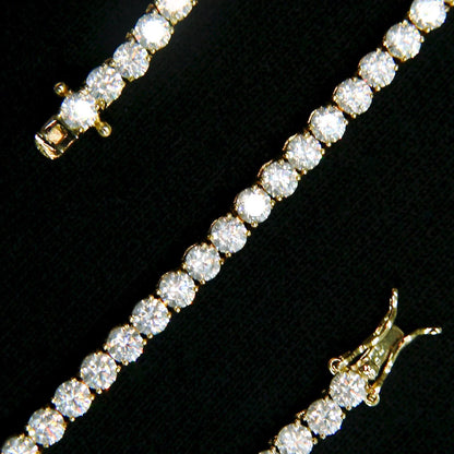 BRACELET TENNIS PLAQUE OR 3MM