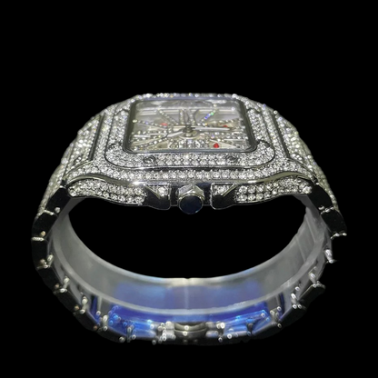 King Square Skeleton 50mm – Fully Iced Watch