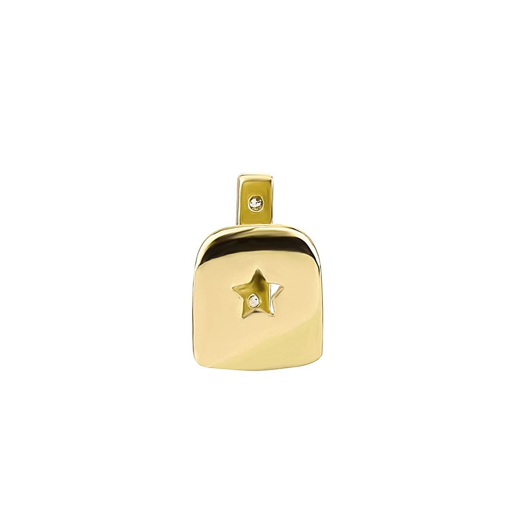 Dent à rayures glacées plaquées or