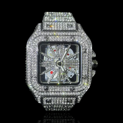 King Square Skeleton 50mm – Fully Iced Watch