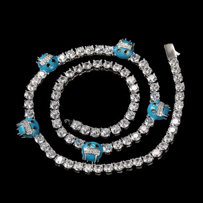 COLLIER TENNIS EMOJI VISAGE FROID
