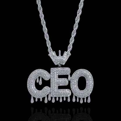 Pendentif personnalisé avec nom de couronne