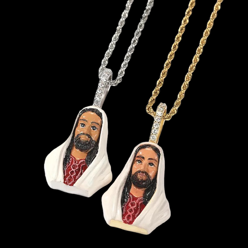 Jesus Pendant with enamel paint