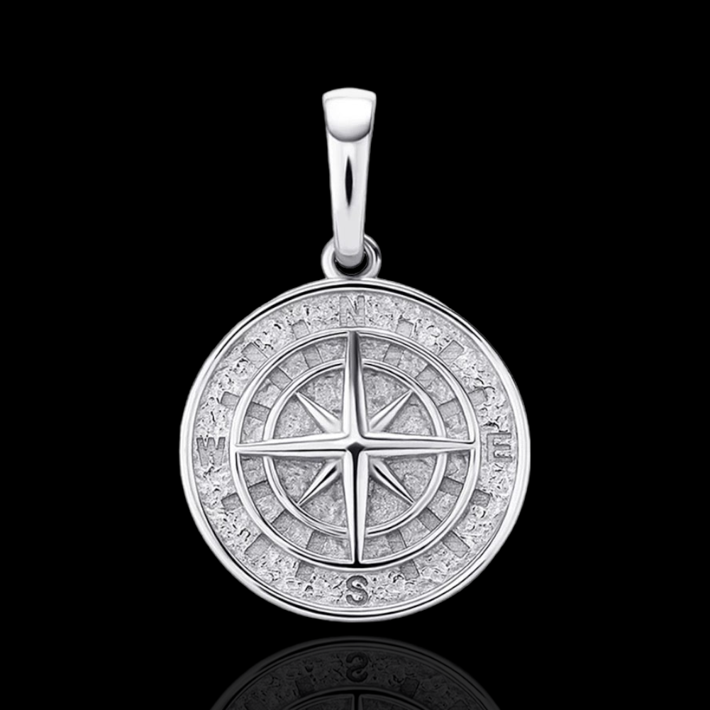 Pendentif boussole en argent .925