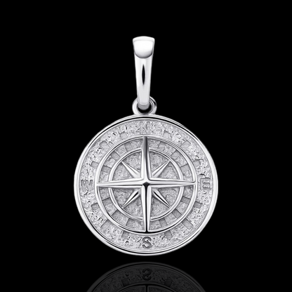 Pendentif boussole en argent .925