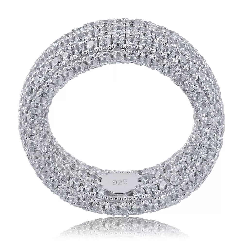 Sterling Silver Fully Iced Out Ring
