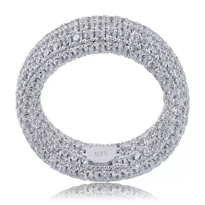 Sterling Silver Fully Iced Out Ring