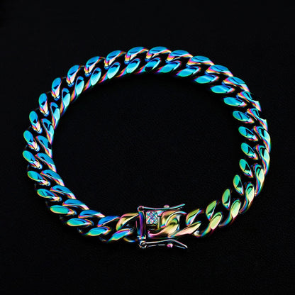 Bracelet Cubain Néo Chrome 10mm