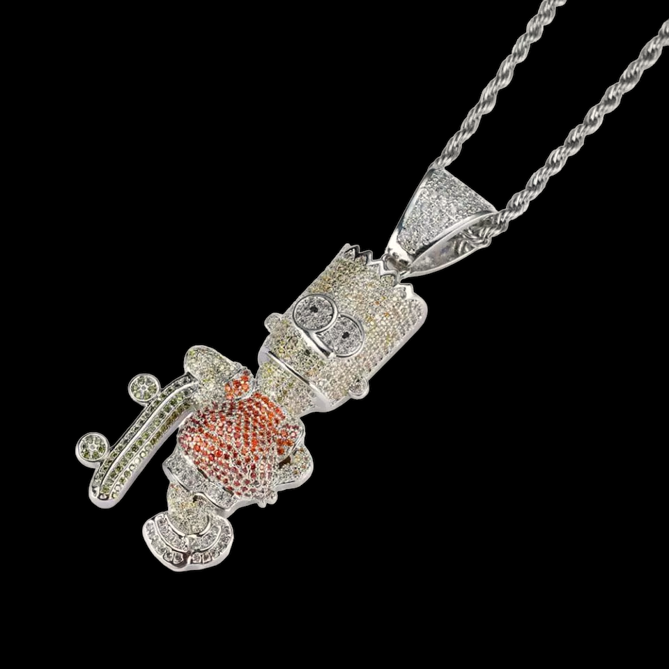 Cintre de dessin animé avec planche à roulettes