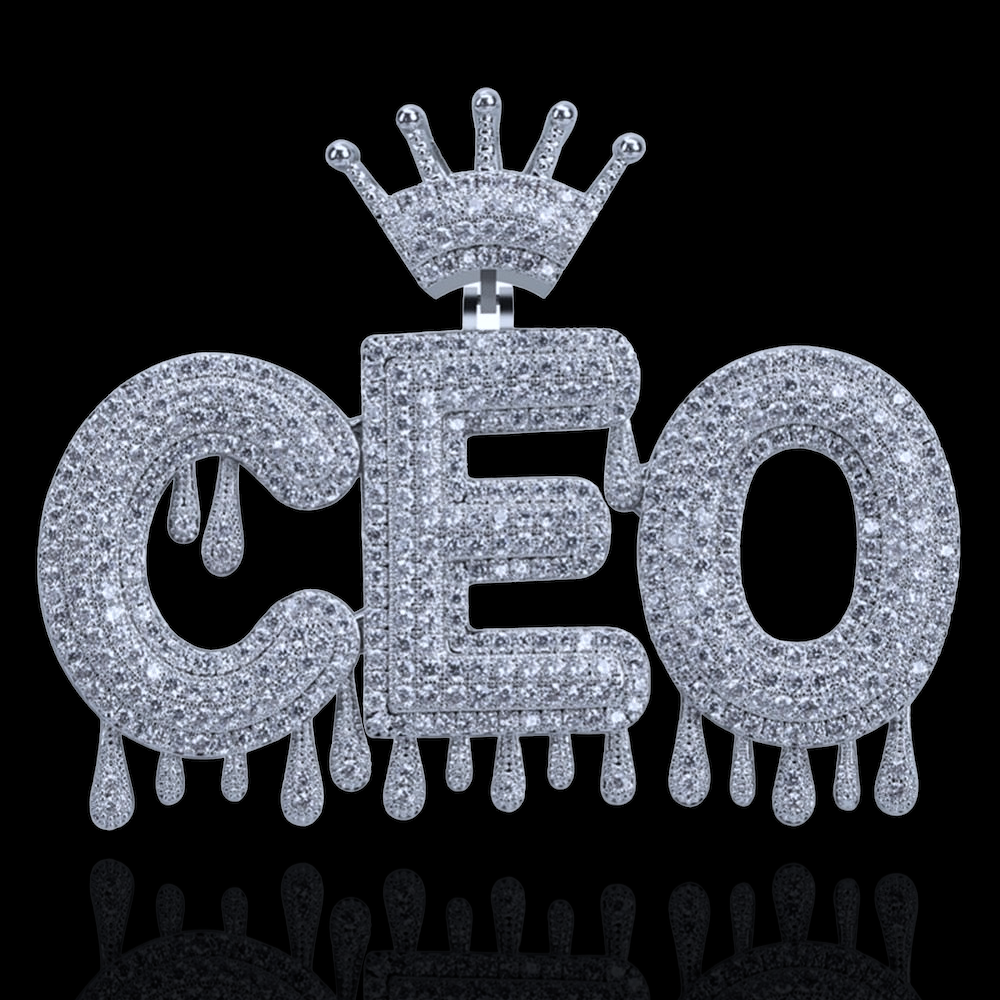 Pendentif personnalisé avec nom de couronne