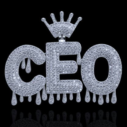 Pendentif personnalisé avec nom de couronne