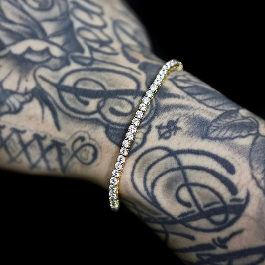 3MM GOLD PLATED TENNIS ARMBAND