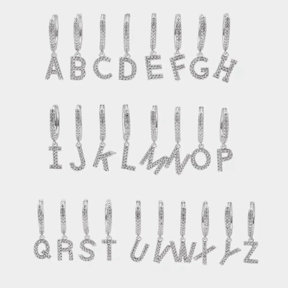 Boucles d'Oreilles Lettre Glacée