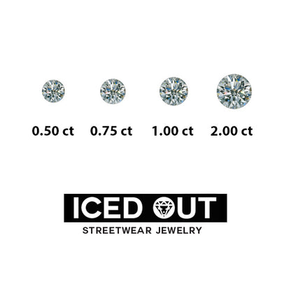 Boucles d'oreilles diamant Moissanite en argent