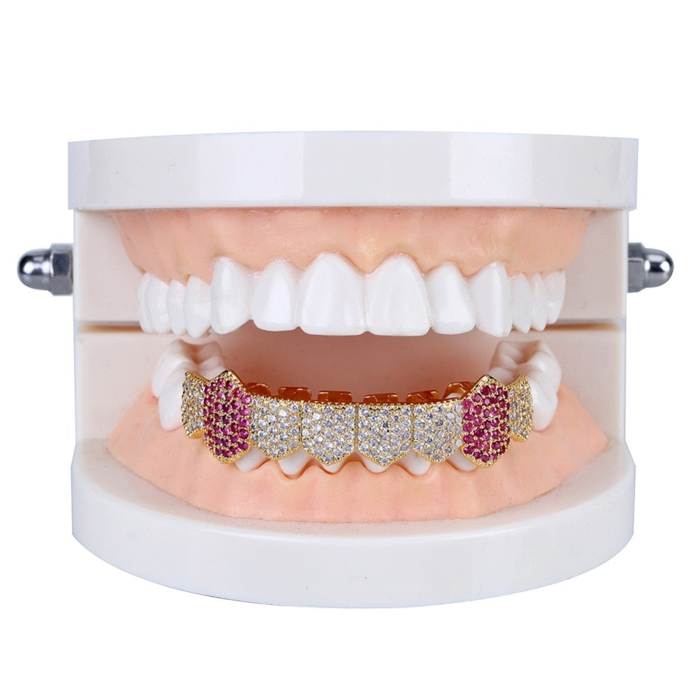 Royal Pink Lab Diamond Fang Grill
