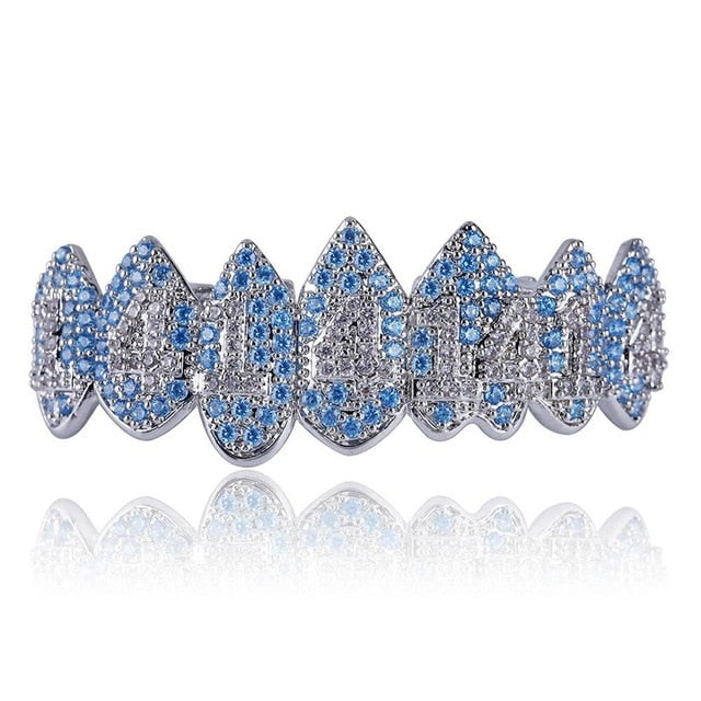 Blauwe Shark Grillz Set