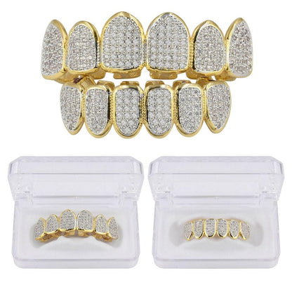 6/6 Multi Iced Out Grillz Set