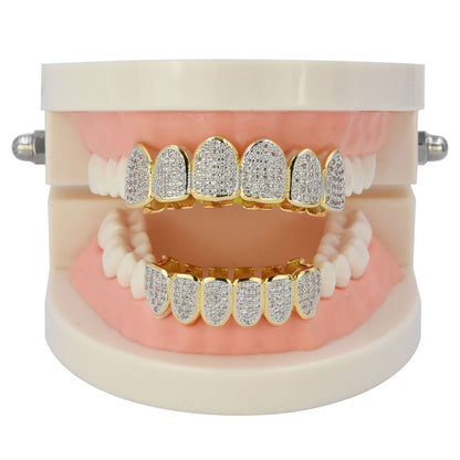 6/6 Multi Iced Out Grillz Set