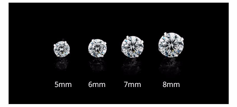 Zilveren Gesimuleerde diamanten Oorstekers