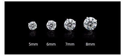 Zilveren Gesimuleerde diamanten Oorstekers