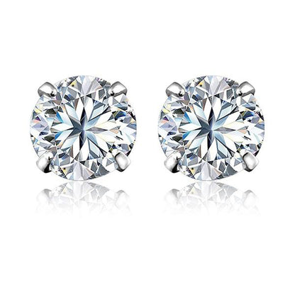 Zilveren Gesimuleerde diamanten Oorstekers